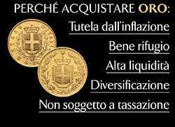 PERCHÉ ACQUISTARE ORO: Tutela dall'inflazione - Bene rifugio - Alta liquidità - Diversificazione - Non soggetto a tassazione