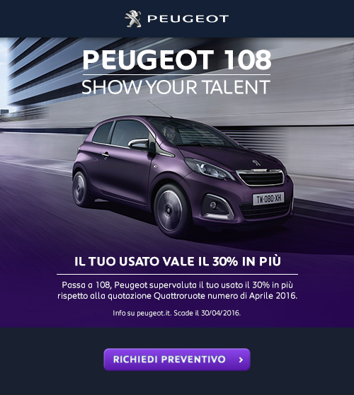 Peugeot 108: richiedi un preventivo
